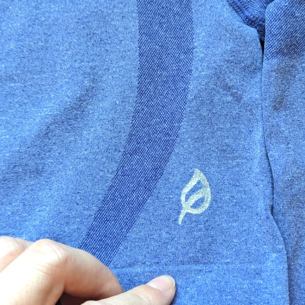 P’tula Invigorate Long Sleeve Cropped Fitted Seamless, size small, concord grape - Picture 5 of 8